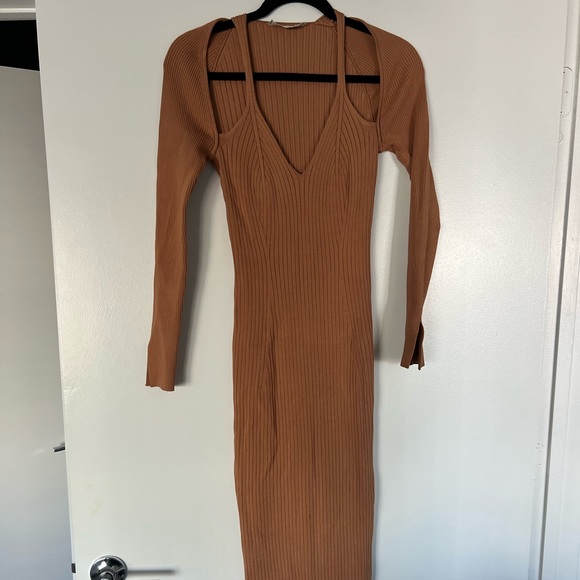 JONATHAN SIMKHAI Esperanza Rib Cut-Out Midi Dress - Picture 6 of 10